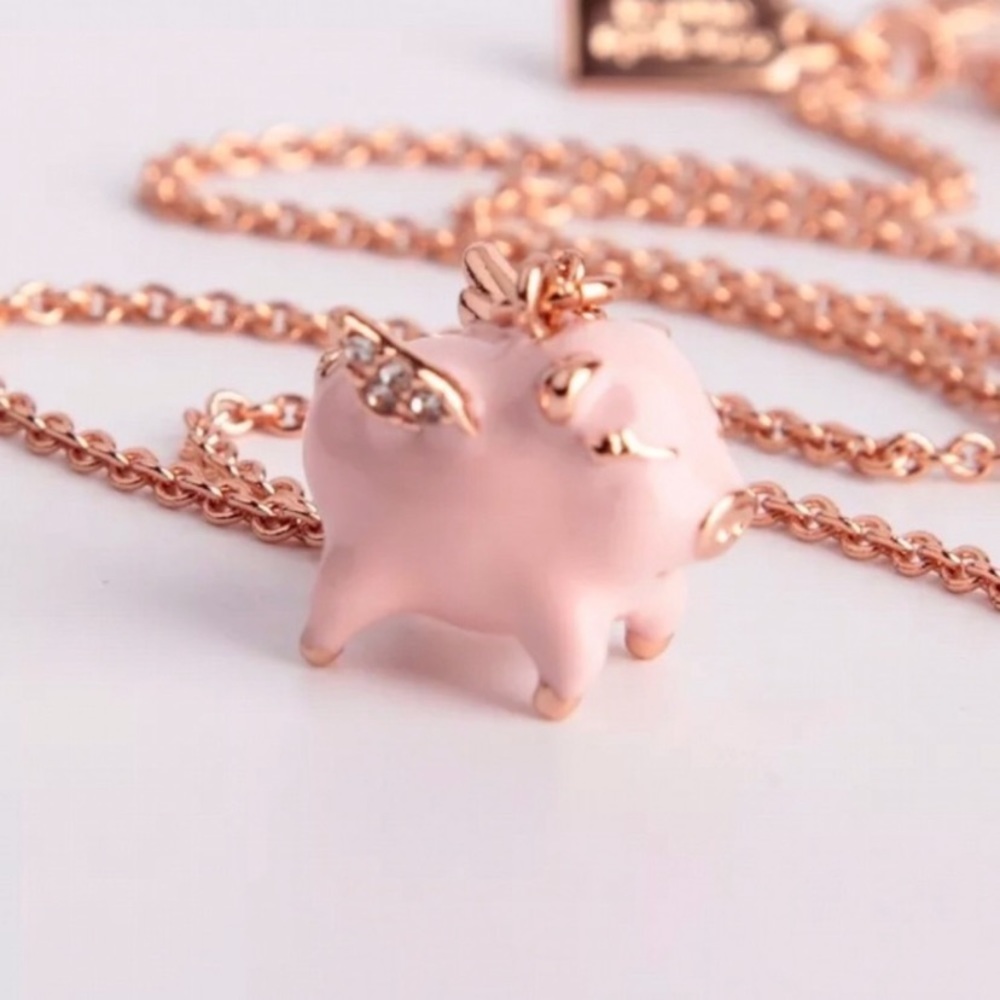 Kate Spade pig necklace